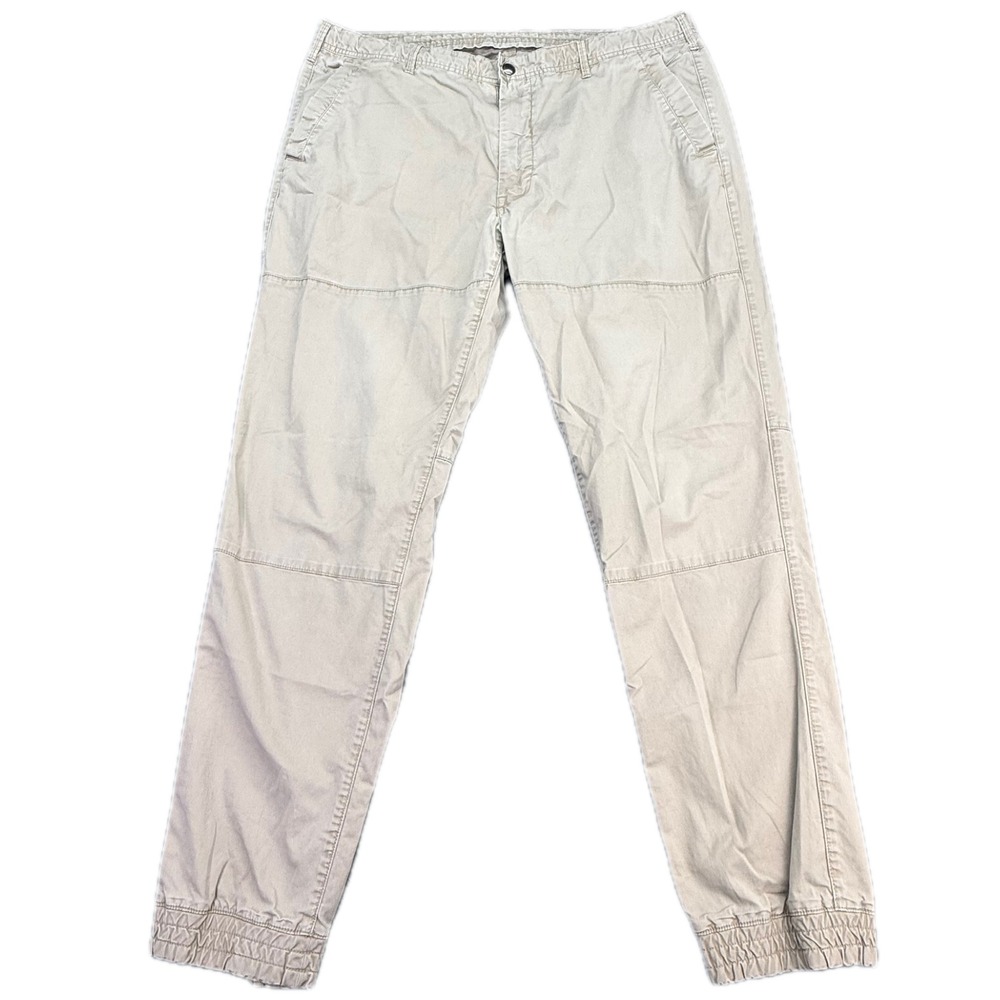 Polo Ralph Lauren Poplin Guide Joggers Men 42 Tan Reinforced Knee Khaki Pants